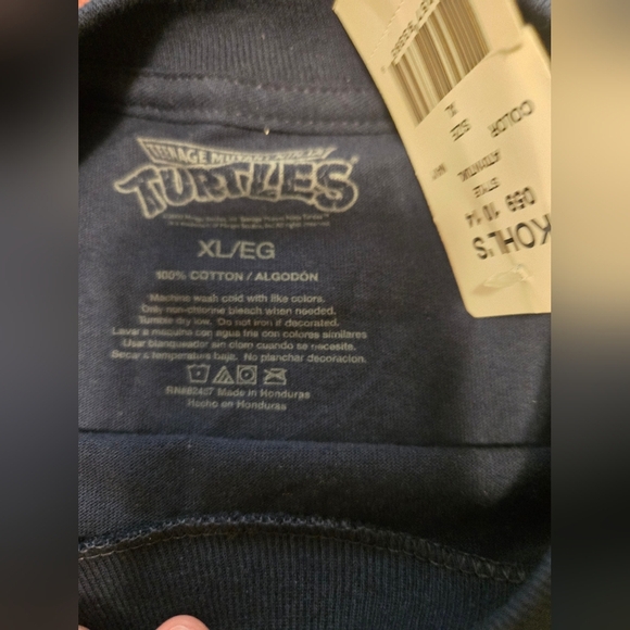 Men's XL Navy Ninja Turtles Shirt - Picture 4 of 5